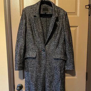 Banana Republic Gray Unlined Wool Blend Long Coat
